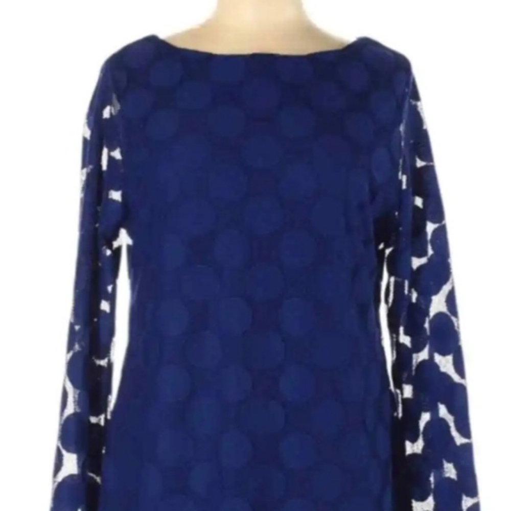 Style & Co Casual Blue Dress Circles Boho Sz Large